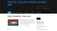 Desktop Screenshot of pacificonlinepokercasino888.com